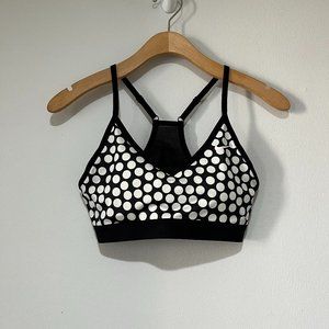 Nike Black and White Polka Dotted Sports Bra